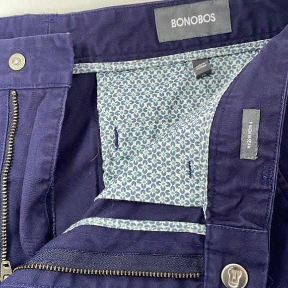 Bonobos Men's Navy Blue Shorts 100% Cotton Size 32 with 9 inch Inseam - Picture 13 of 13